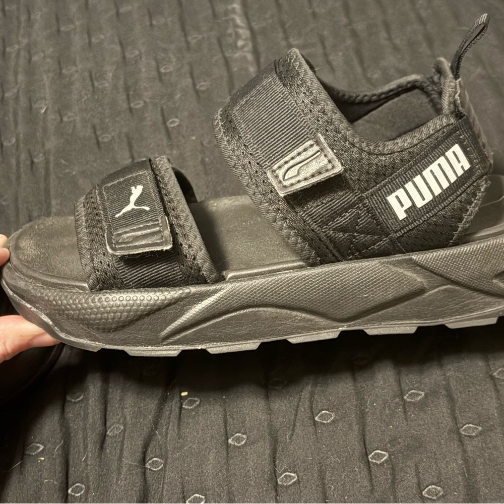 PUMA Kids Black Sandals